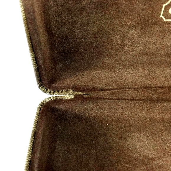 Coach Signature Tan Brown Rectangle Hard Clamshell Eyeglasses Sunglasses Case - Picture 11 of 11